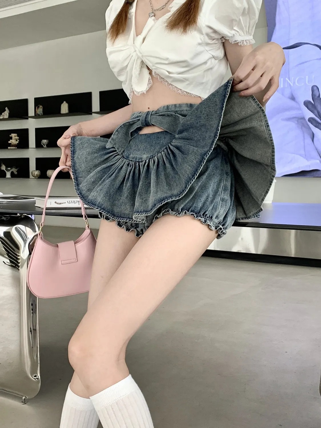Butterfly Denim Skirt Image 3