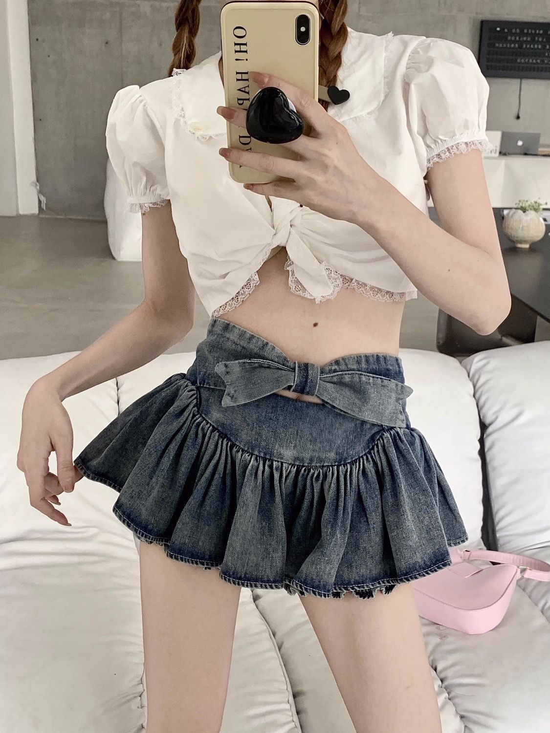 Butterfly Denim Skirt Image 1