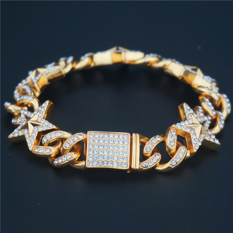 Close-up of Cuban Link Chain Bracelet