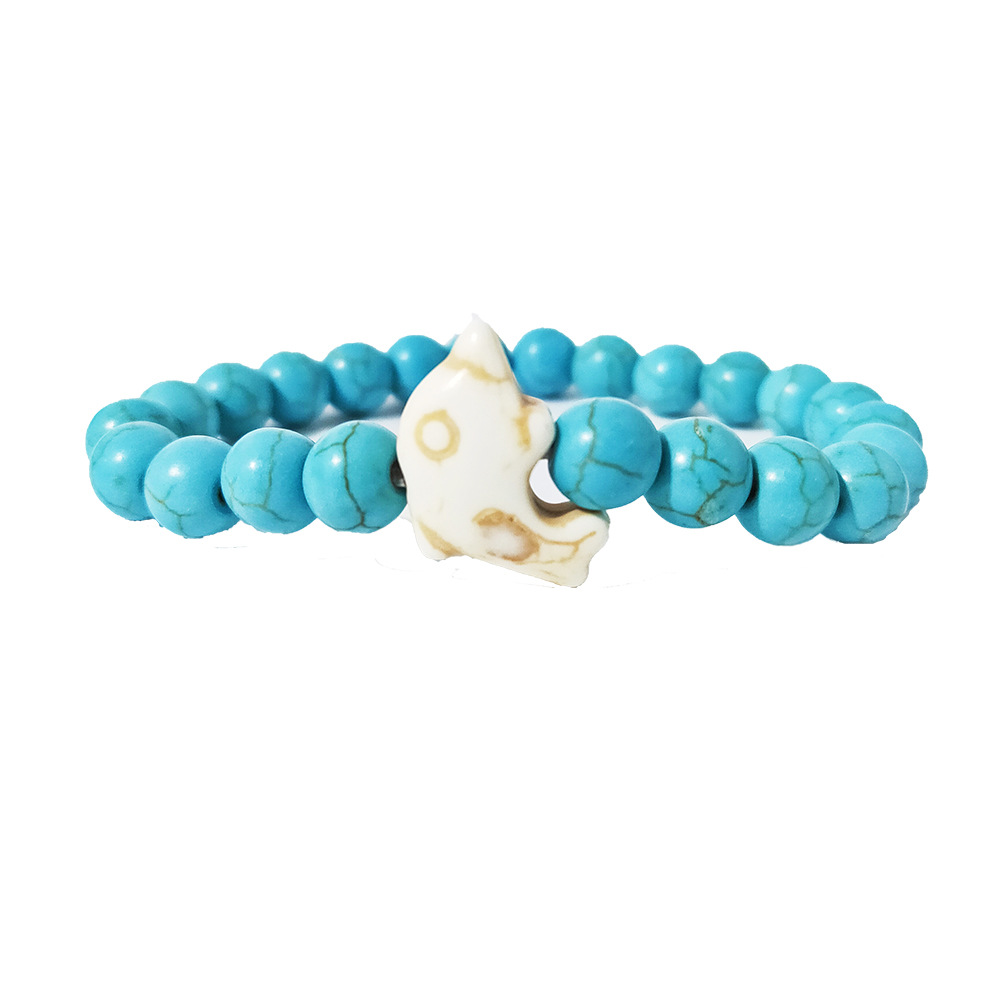 Dolphin Volcanic Rock Elastic Bracelet 4