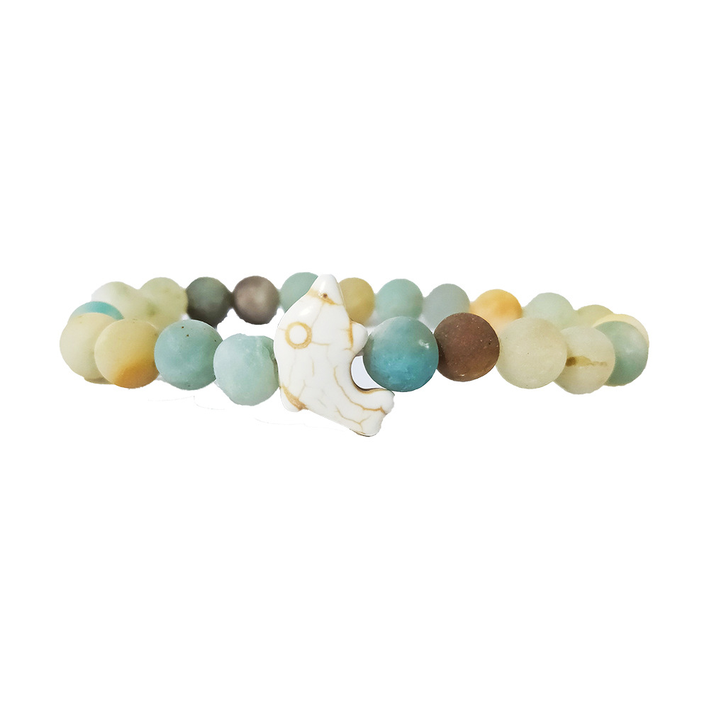 Dolphin Volcanic Rock Elastic Bracelet 3