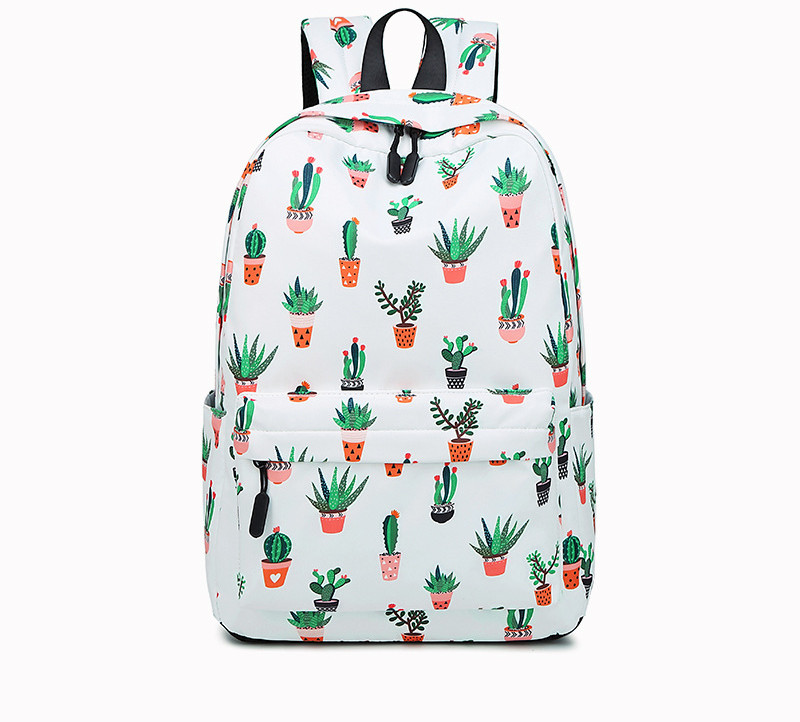Cactus Print Backpack Lifestyle