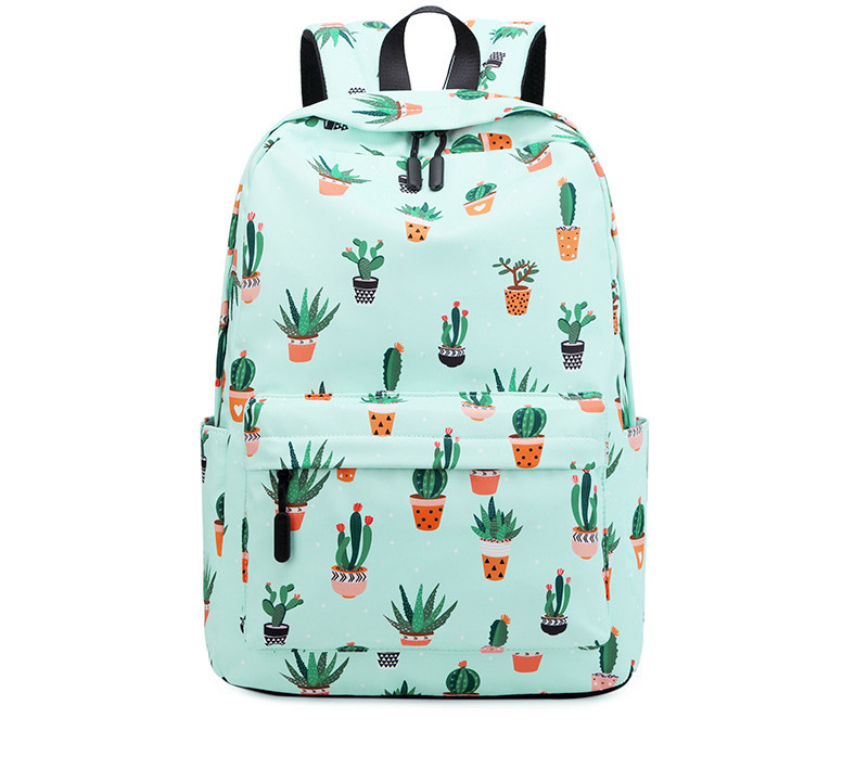 Cactus Print Backpack on Display