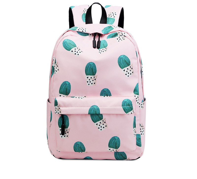 Cactus Print Backpack Details