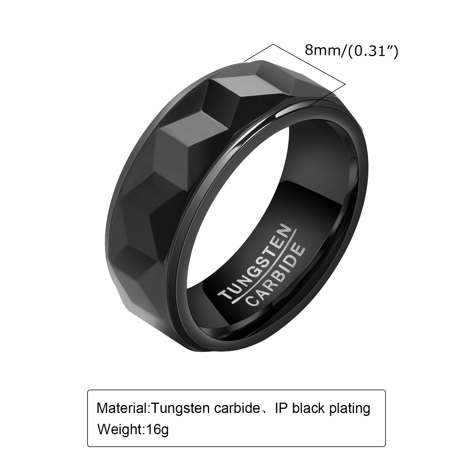 Men's Tungsten Ring Image 7
