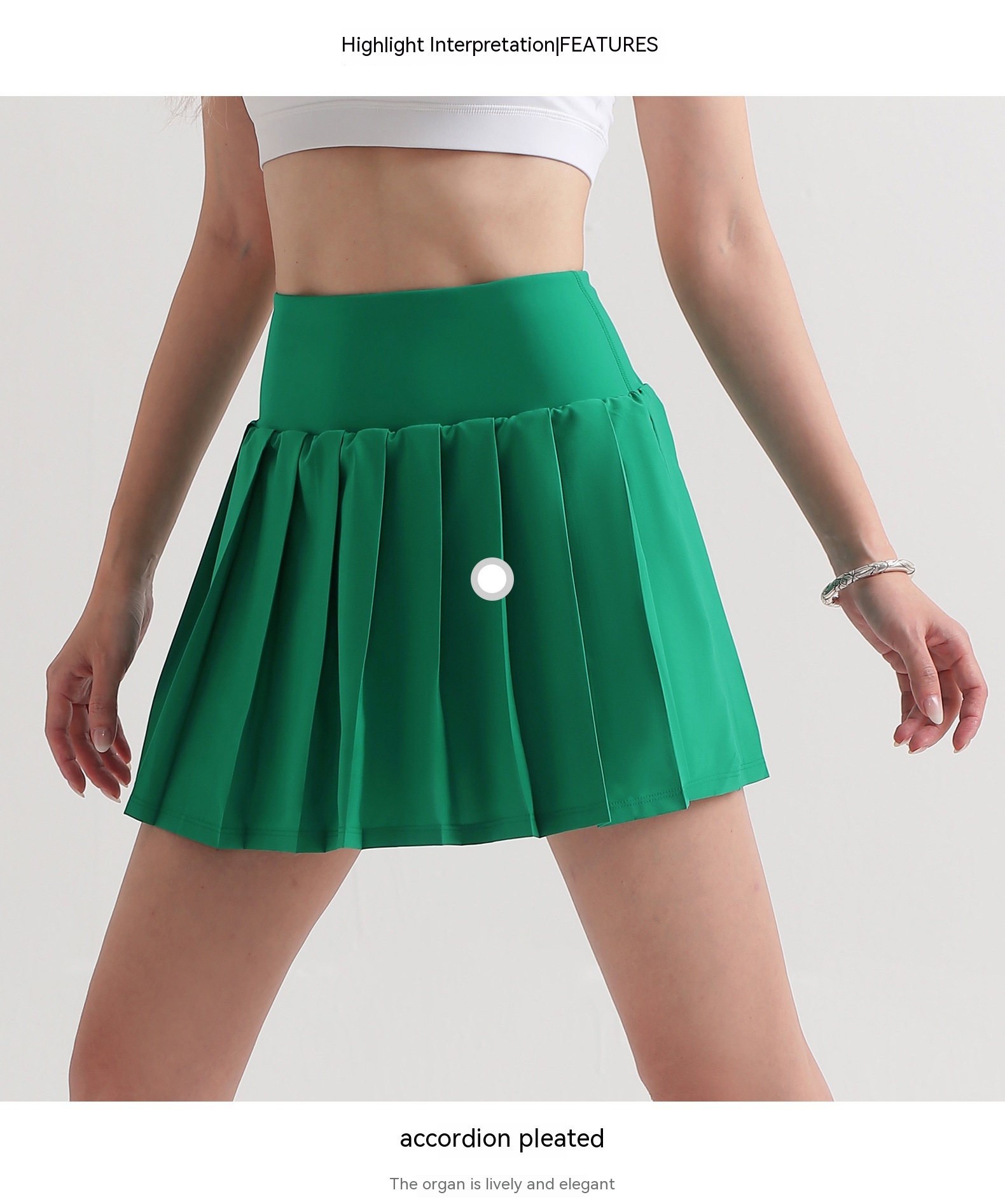 Pleated Anti-exposure One-piece Fitness Running Sports Skirt