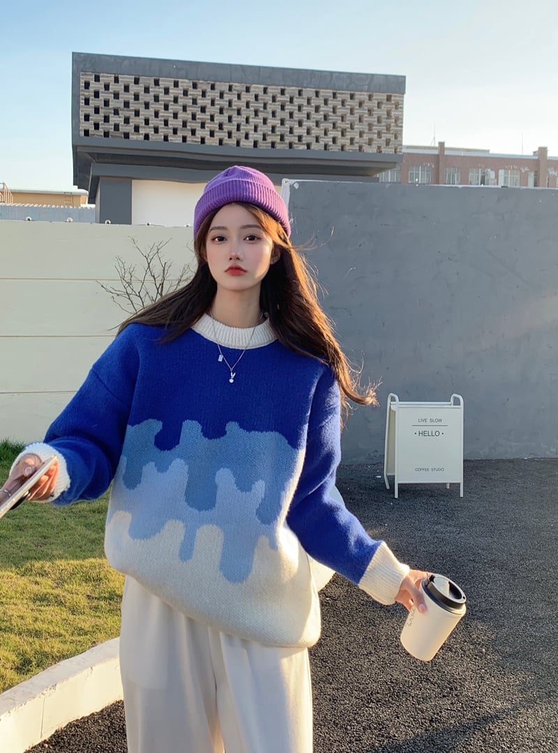 Women's Loose Temperament Thick Knit Sweater - Image 2
