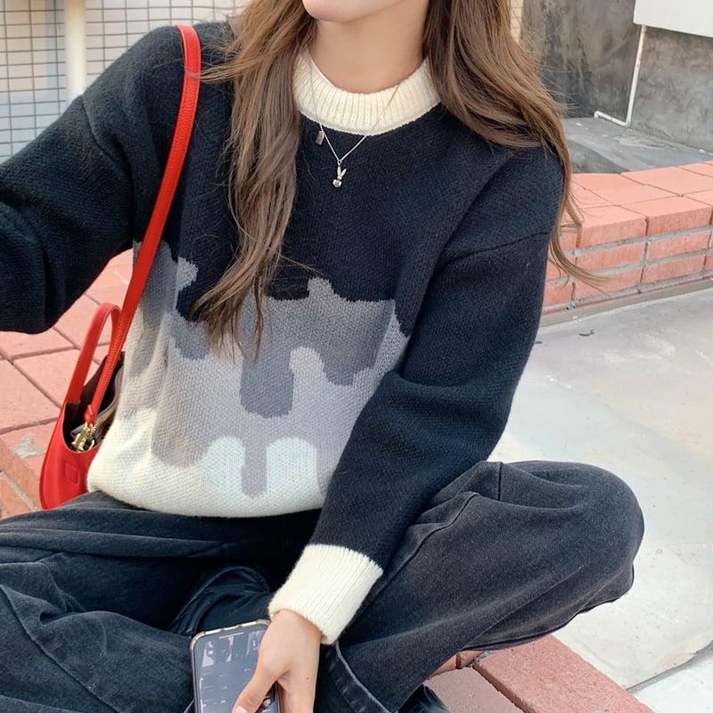 Women's Loose Temperament Thick Knit Sweater - Image 20