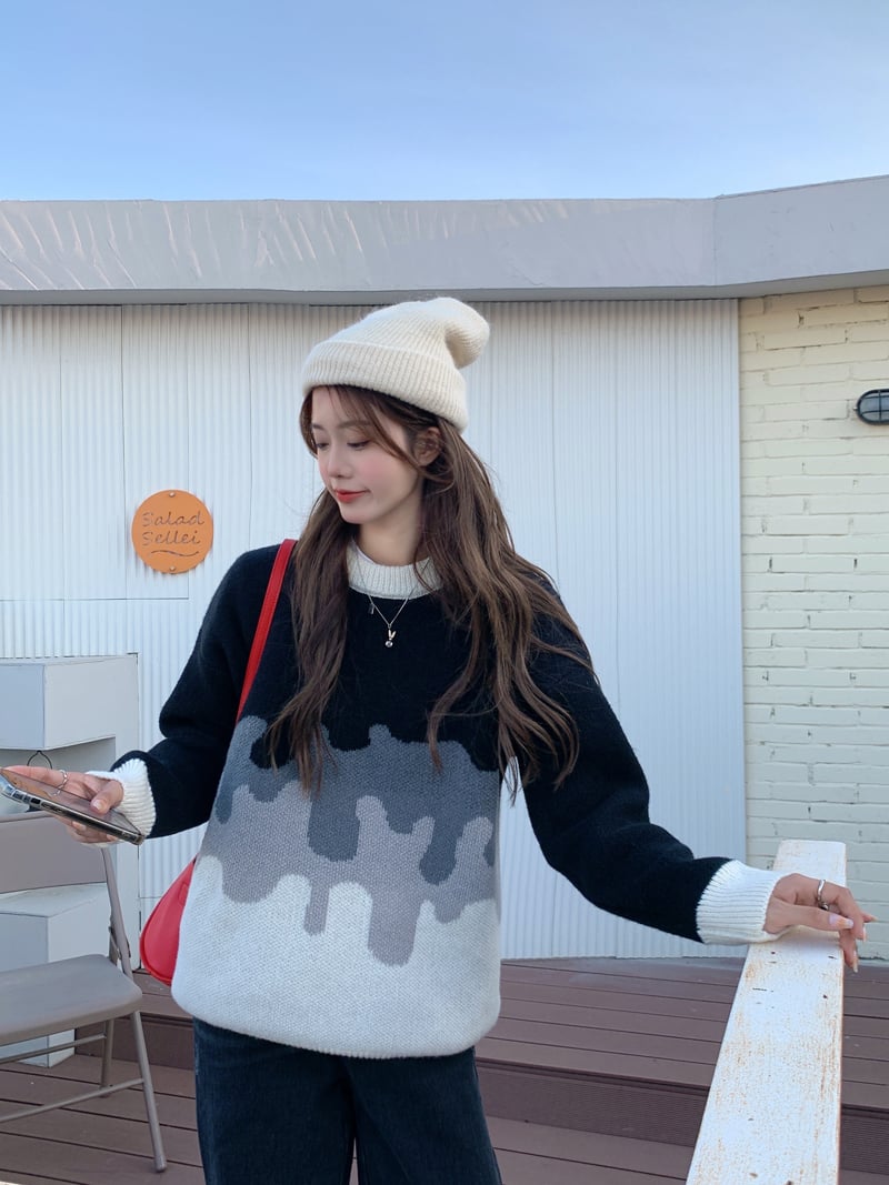 Women's Loose Temperament Thick Knit Sweater - Image 19