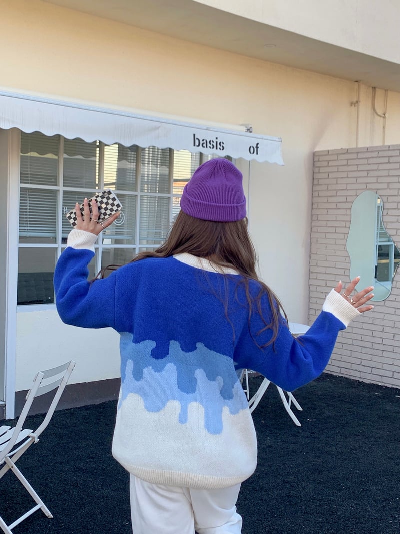 Women's Loose Temperament Thick Knit Sweater - Image 12