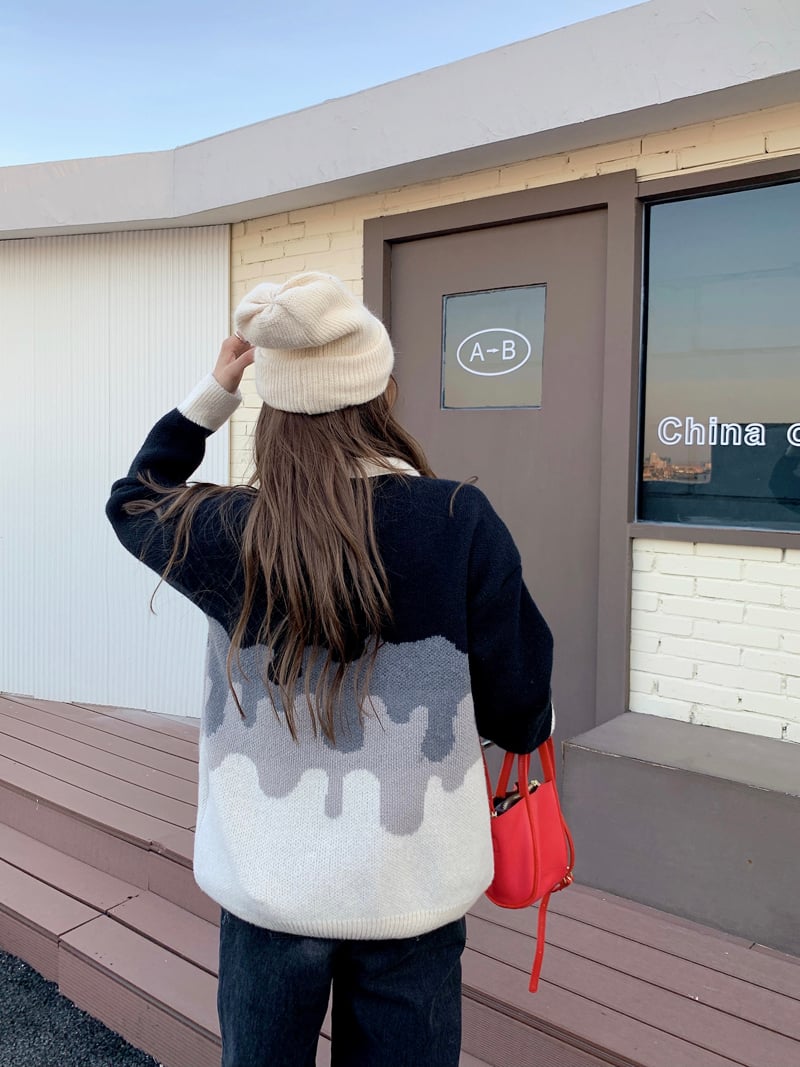 Women's Loose Temperament Thick Knit Sweater - Image 24