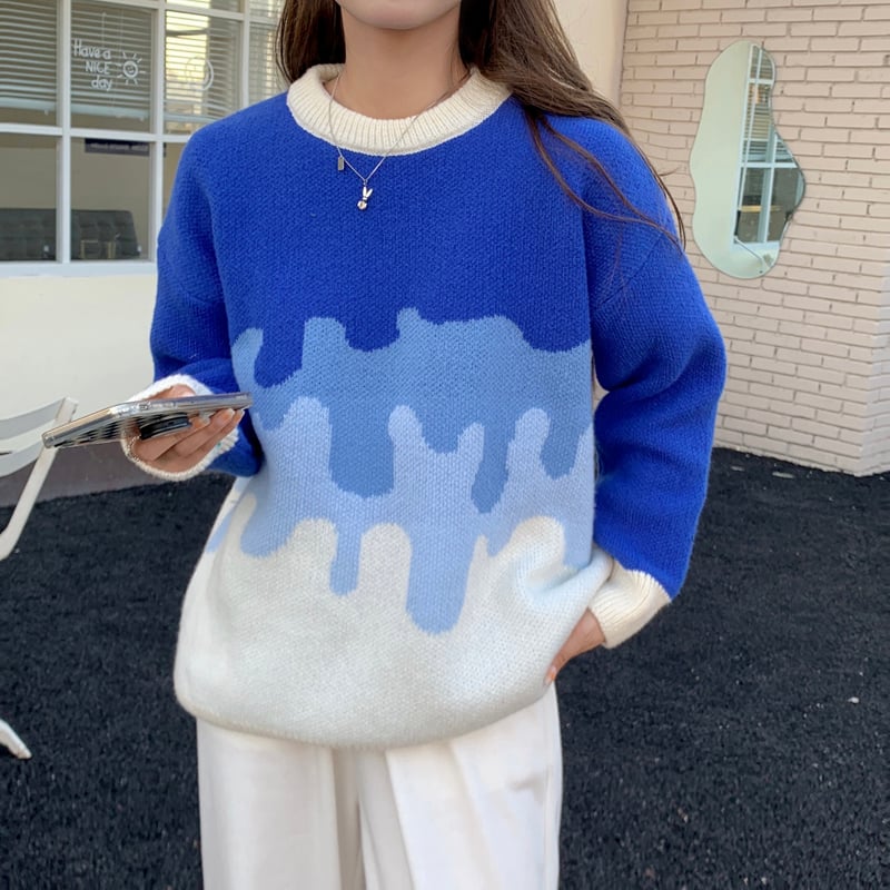 Women's Loose Temperament Thick Knit Sweater - Image 9