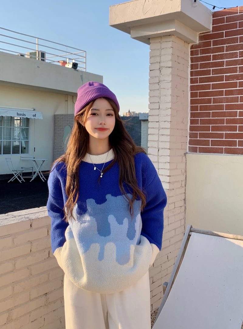 Women's Loose Temperament Thick Knit Sweater - Image 5