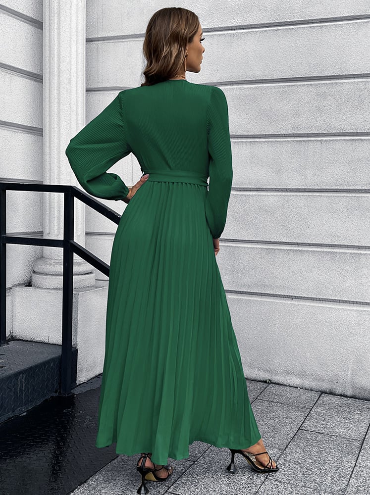 V-neck Long Sleeve Dress