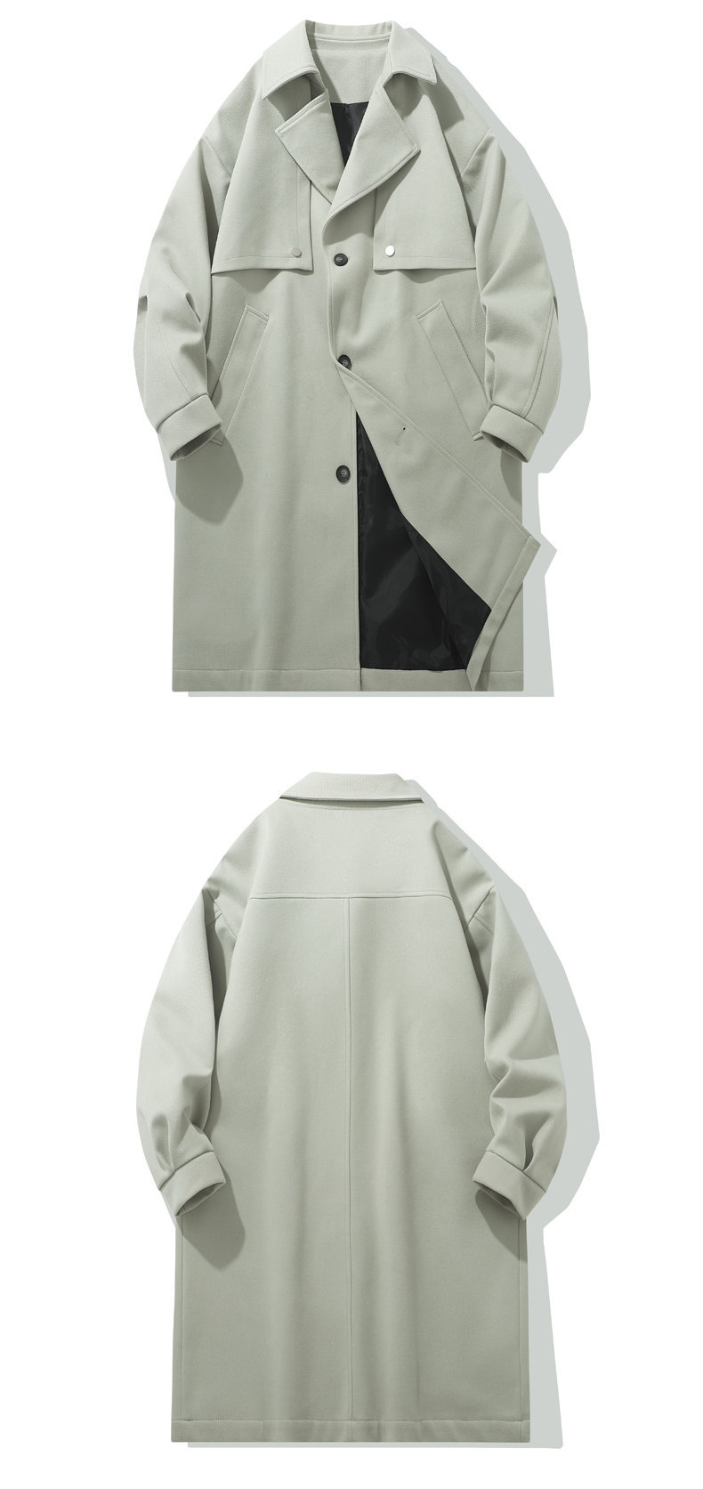 Winter Mid-length Woolen Coat Detail