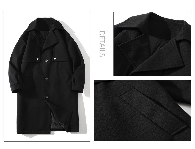 Winter Mid-length Woolen Coat Brown