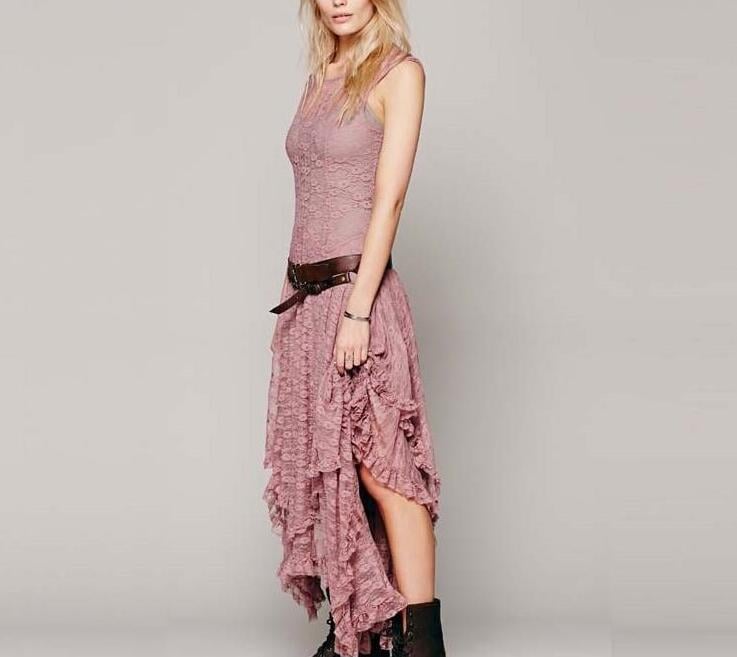 Irregular Lace Dress Image 3