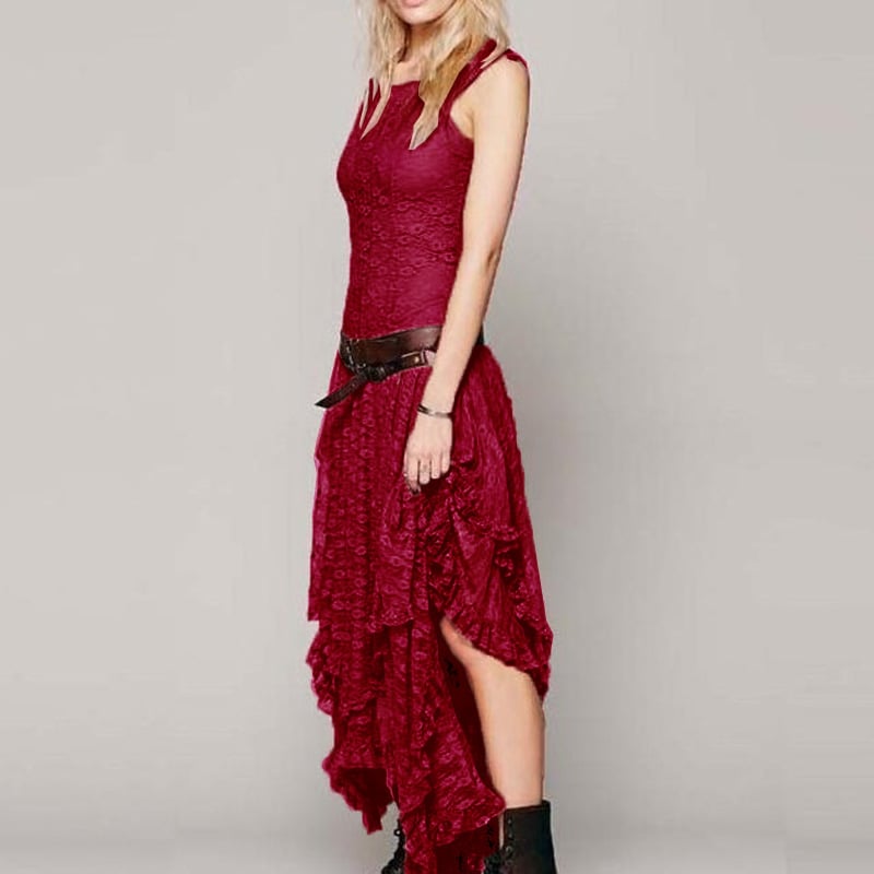 Irregular Lace Dress Image 4