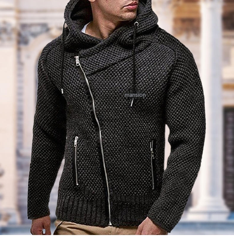 Men's Oblique Zipper Sweater Image 2