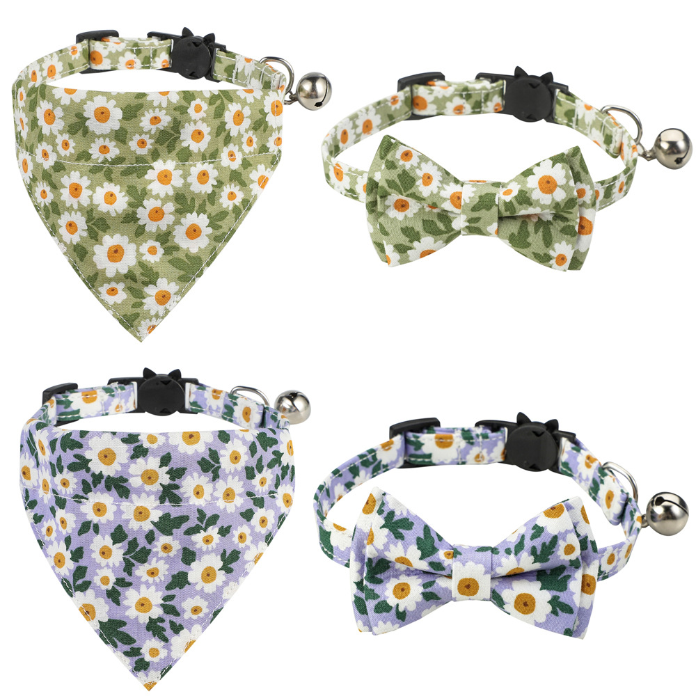 Cotton Small Floral Cat Collar - Image 10
