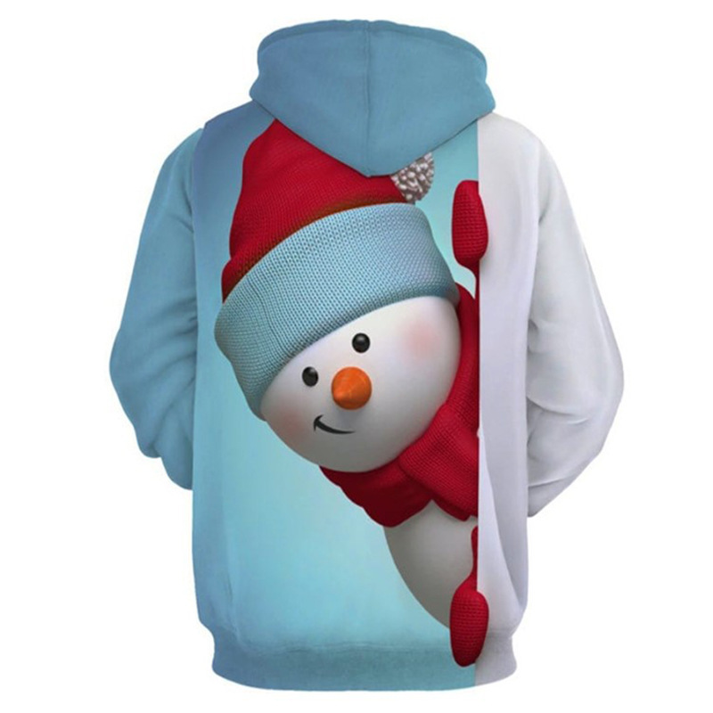 Digital Printed Casual Hooded Pullover Sweater Image 5