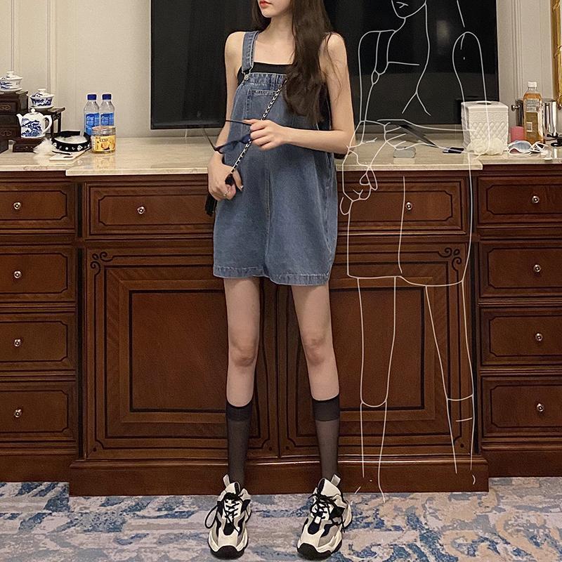 Denim Suspender Skirt Style 4