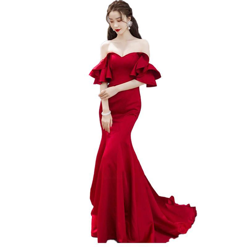 Fishtail Gown Side View