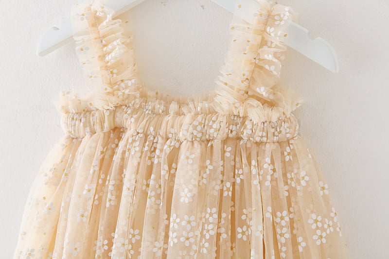 Summer Girls' Sweet Spaghetti-strap Gauze Skirt 12