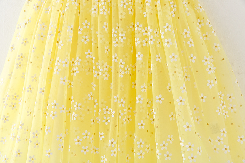 Summer Girls' Sweet Spaghetti-strap Gauze Skirt 3