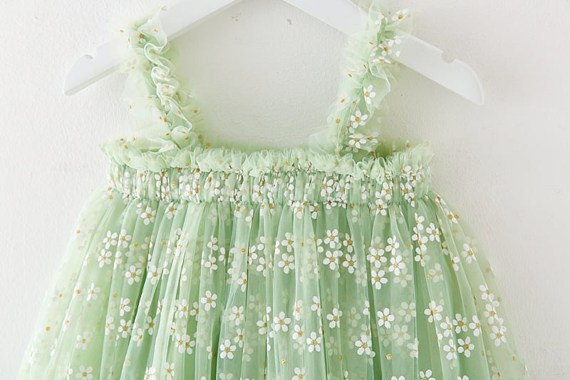 Summer Girls' Sweet Spaghetti-strap Gauze Skirt 11