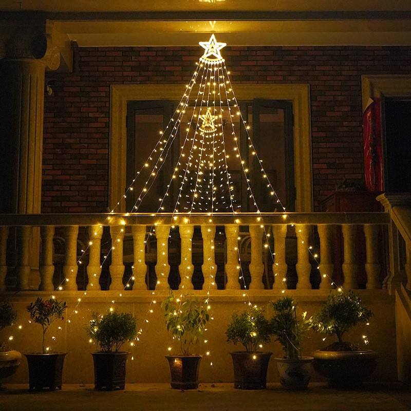 LED Five-pointed Star Waterfall Light