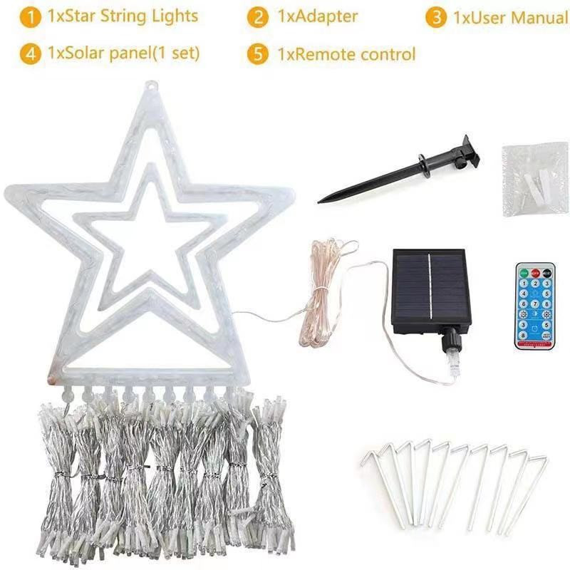 LED Five-pointed Star Waterfall Light