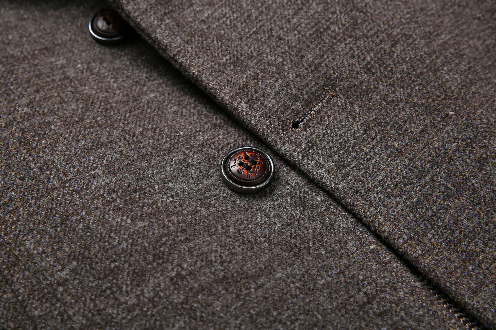 Middle Aged Men Thick Lapel Coat Image 6