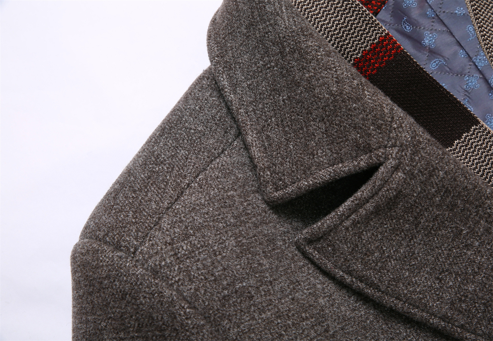 Middle Aged Men Thick Lapel Coat Image 2
