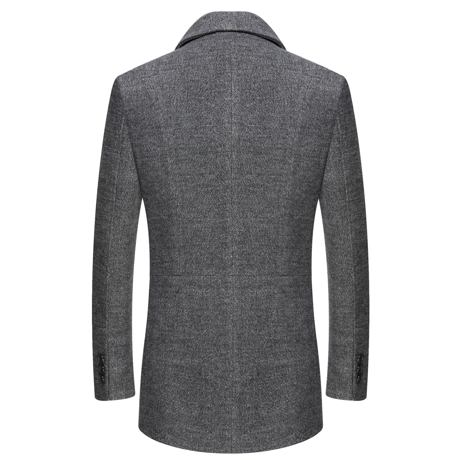 Middle Aged Men Thick Lapel Coat Image 1