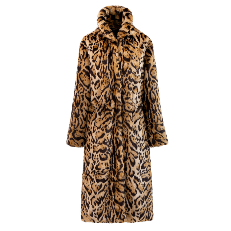 Plus Size Leopard Fur Coat 14