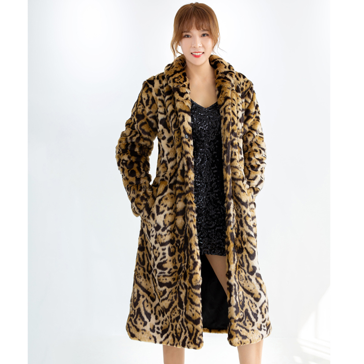 Plus Size Leopard Fur Coat 11