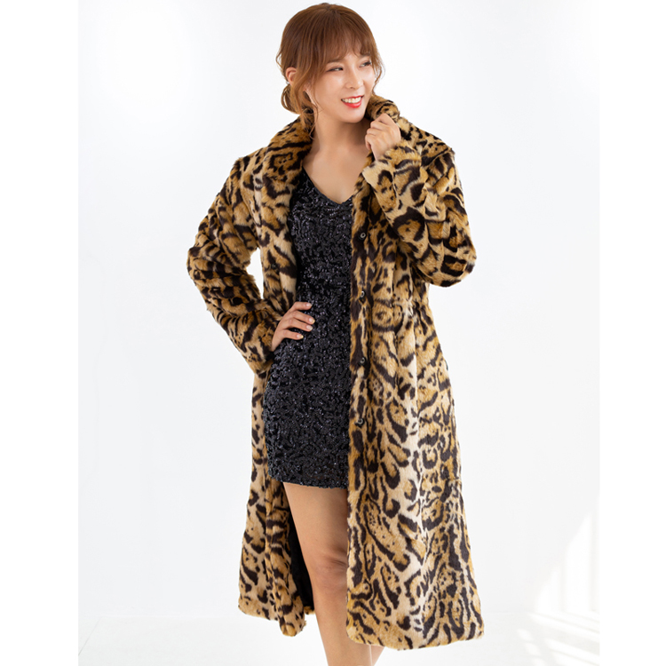 Plus Size Leopard Fur Coat 1