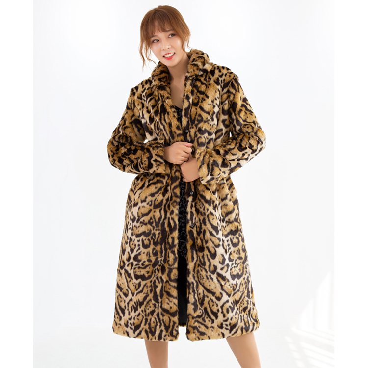Plus Size Leopard Fur Coat 5