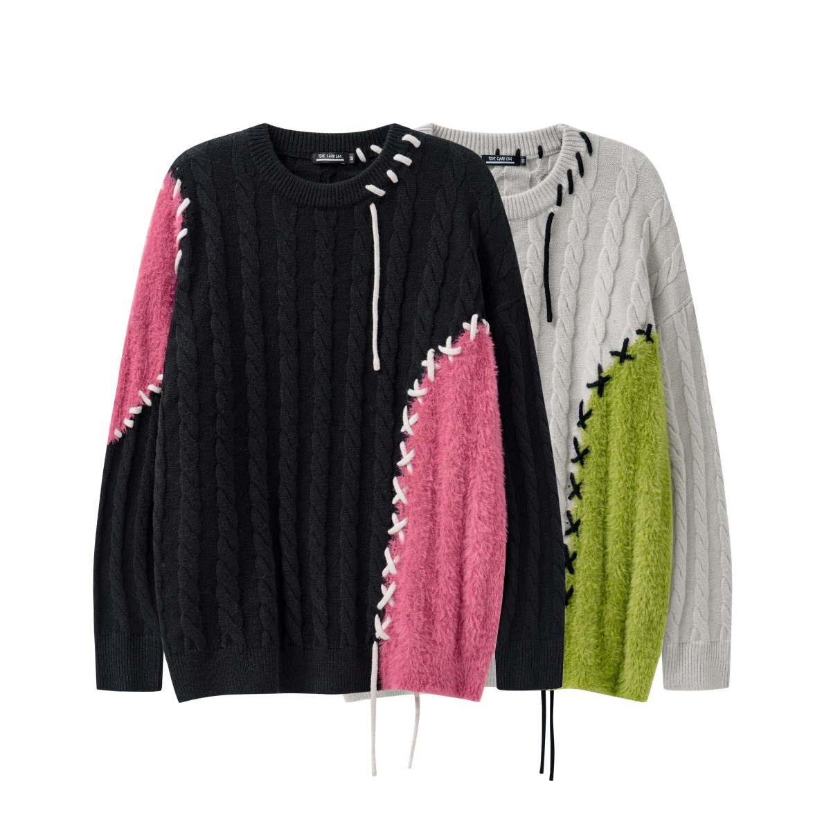 Men and Women Couple Crew Neck Casual Sweater