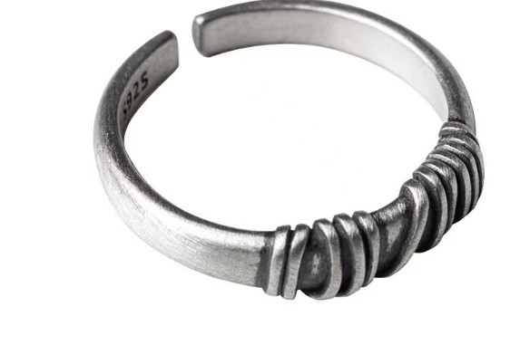 Thousand Stack Thai Silver Ring Image 6