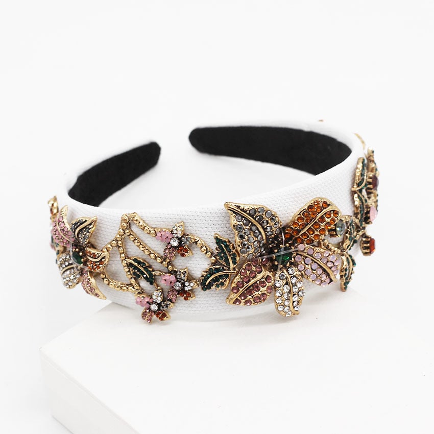 Wine Red Flower Headband