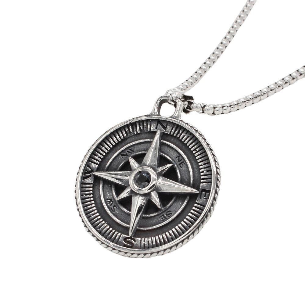 Vintage Cross Compass Necklace Image 3