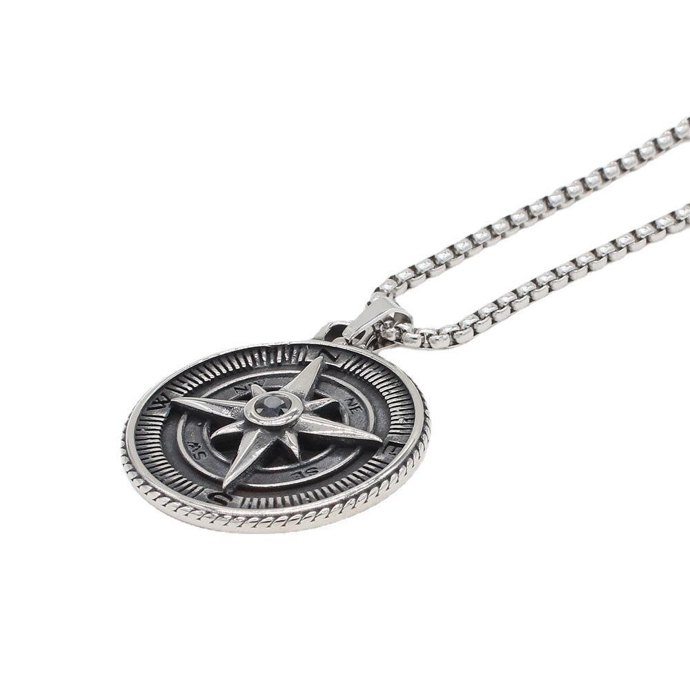 Vintage Cross Compass Necklace Image 2