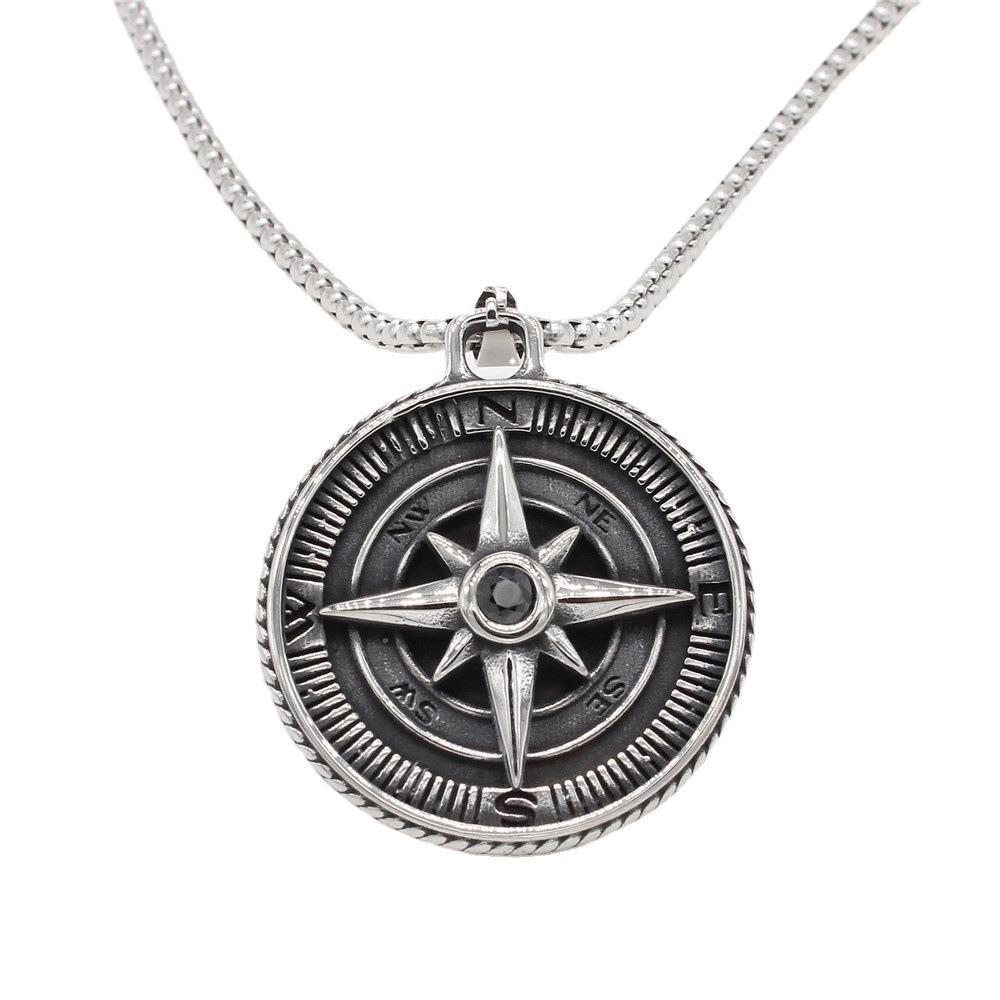 Vintage Cross Compass Necklace Image 1