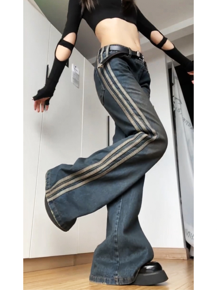 High Street Vintage Striped Jeans