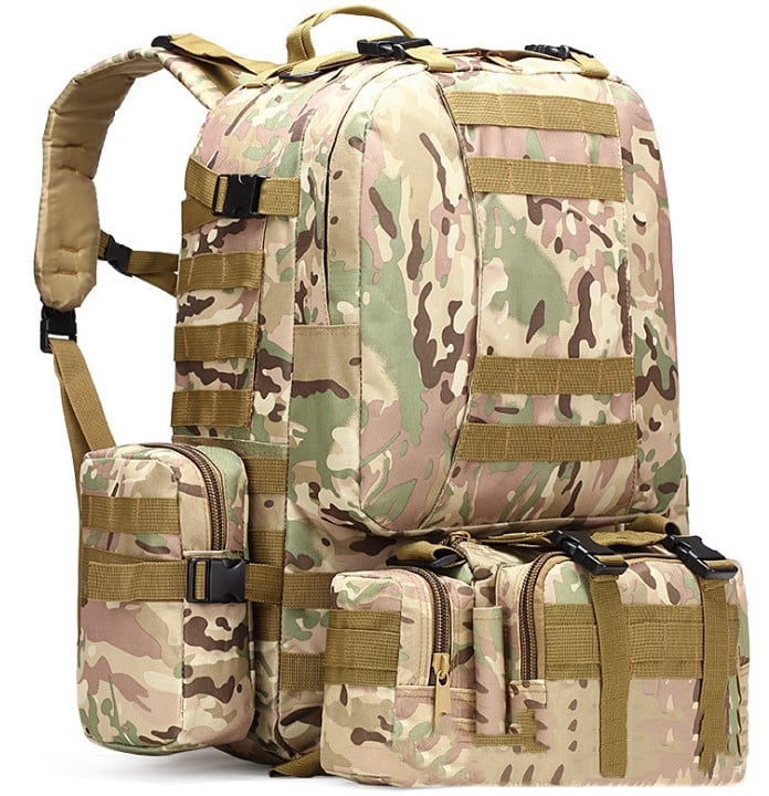 Backpack in use