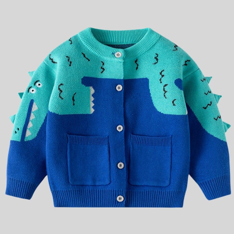 Little Dinosaur Cardigan Side View