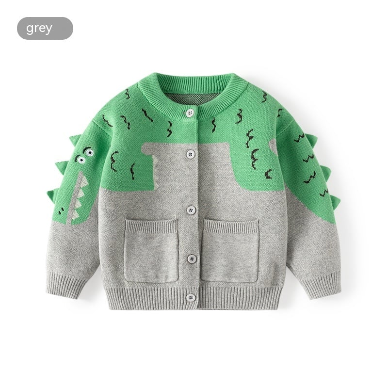 Little Dinosaur Cardigan Back View