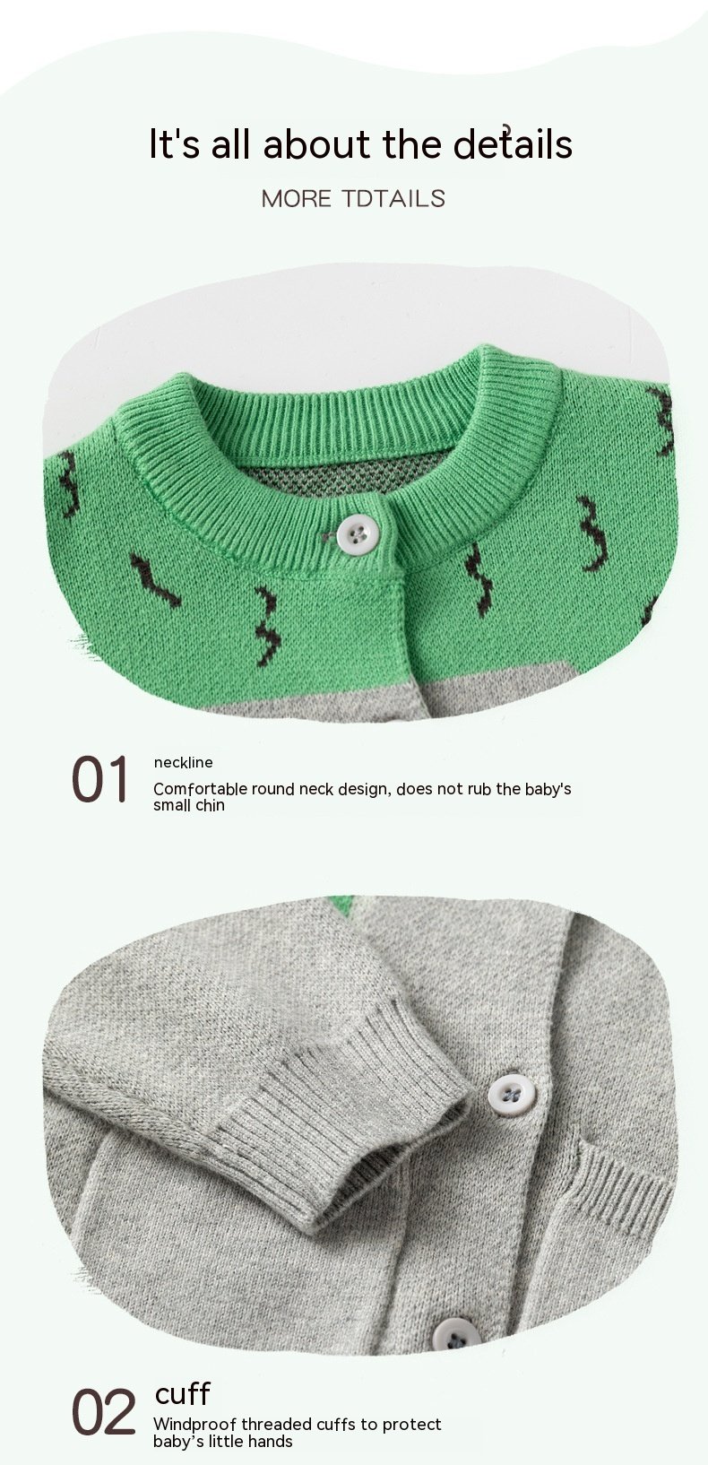 Little Dinosaur Cardigan Lifestyle
